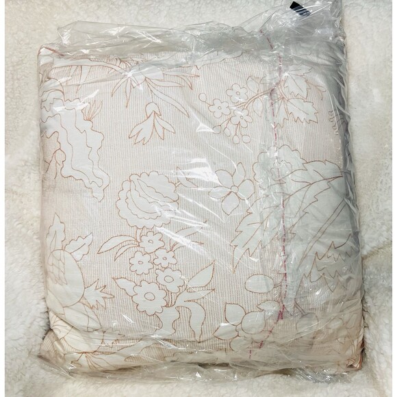 Oversized Square Reverse Embroidered Floral Pillow Orange or Cream - Threshold - Picture 5 of 6